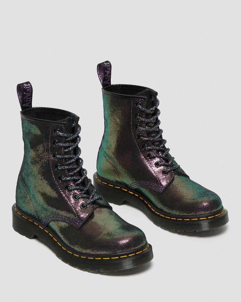 Dr Martens 1460 Disco Iridescent Ruskind Snørestøvler Dame Lilla | DK 156DFM